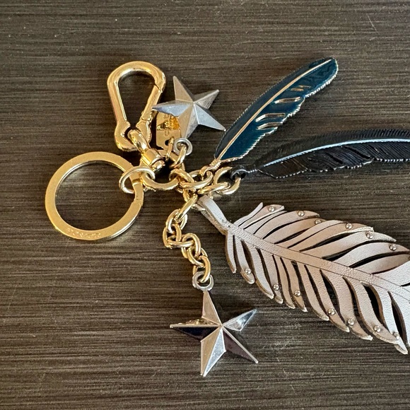 Coach Star & Feather Leather Bag Charm - Picture 6 of 9